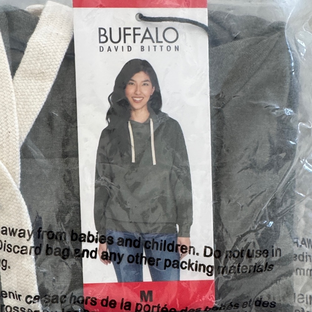 Buffalo David Bitton Ladies Hoodie, Green, Medium, NWT